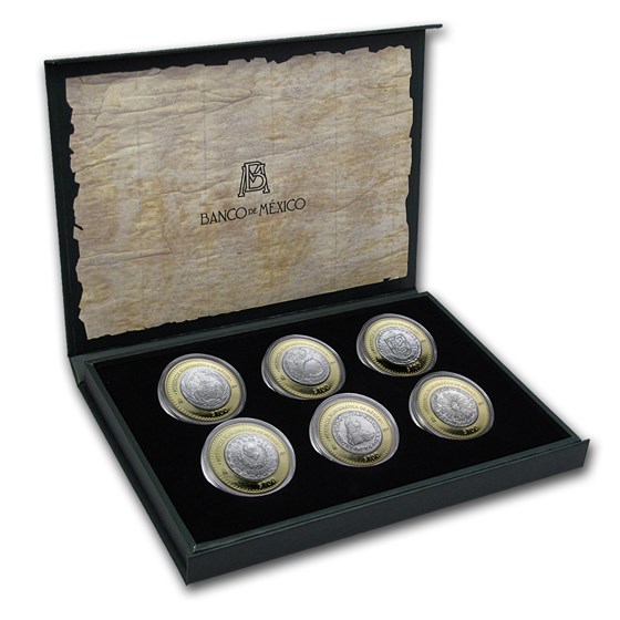 2014 Mexico 6-Coin Silver Numismatic Heritage Set (Series IV) 2014 Mexico 6-Coin Silver Numismatic Heritage Set (Series IV)